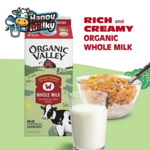 Organic Valley, Organic Whole Milk, Half Gallon Carton, 64 oz